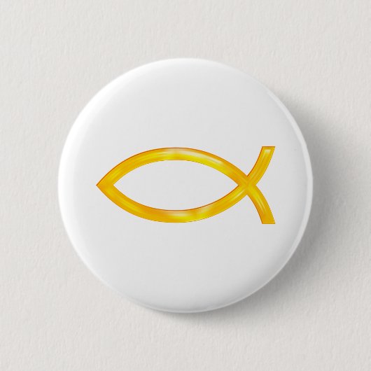 Badge Rond 5 Cm Ichthus - Symbole chrétien du poisson (Devant)