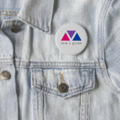 Badge Rond 5 Cm Ici et (fierté bisexuelle) (En situation)