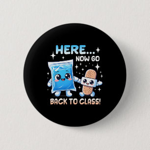 Badge Rond 5 Cm Ici Maintenant Retour À Cl Infirmière Scolaire Pro