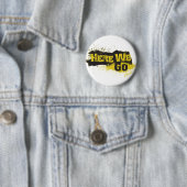 Badge Rond 5 Cm Ici nous allons (En situation)