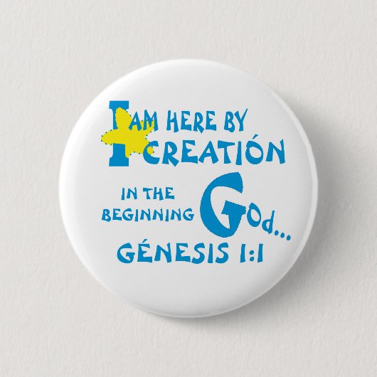 Badge Rond 5 Cm Ici Par Création Image Eng (Devant)