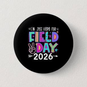 Badge Rond 5 Cm Ici pour la journée de plein air 2026 que les jeux
