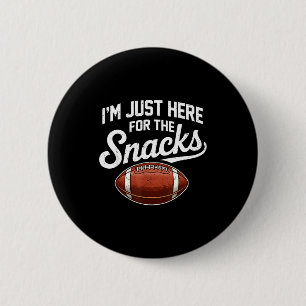 Badge Rond 5 Cm Ici pour les snacks de football américain drôles f
