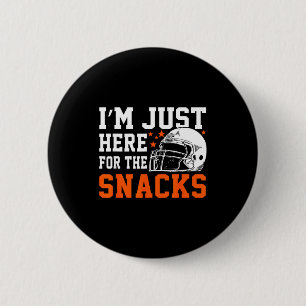 Badge Rond 5 Cm Ici pour les snacks football américain femmes drôl