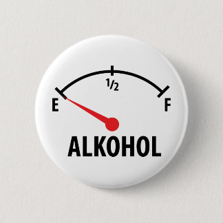 Badge Rond 5 Cm Icône Alkohol Anzeige
