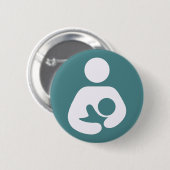 Badge Rond 5 Cm Icône Allaitement - Mauve (Devant & derrière)