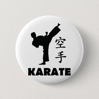 Badge Rond 5 Cm icône chinoise de symboles d'homme de karaté