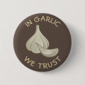 Badge Rond 5 Cm Icône de coupe d'ail (Devant)