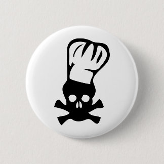 Badge Rond 5 Cm icône de cuisinier de tête