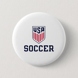 Badge Rond 5 Cm Icône de football des États-Unis Blanc Usmnt offic