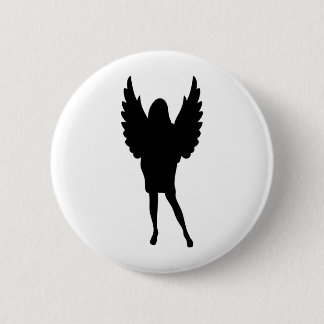 Badge Rond 5 Cm icône de forme d'ange féminin