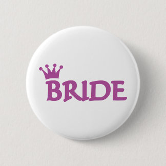 Badge Rond 5 Cm icône de la couronne de mariée