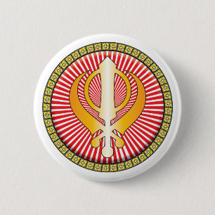 Badge Rond 5 Cm Icône de Sikhisme