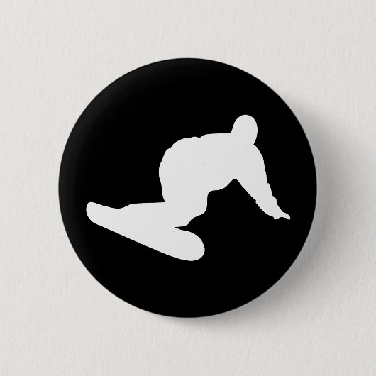 Badge Rond 5 Cm icône de snowboard (Devant)