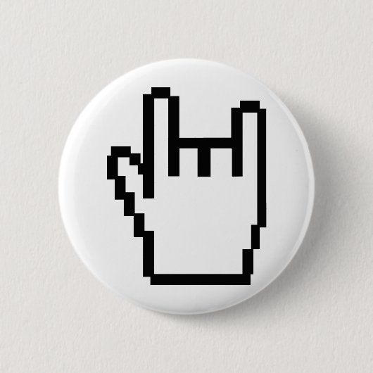 Badge Rond 5 Cm icône de tête de métal noir (Devant)