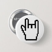 Badge Rond 5 Cm icône de tête de métal noir (Devant & derrière)