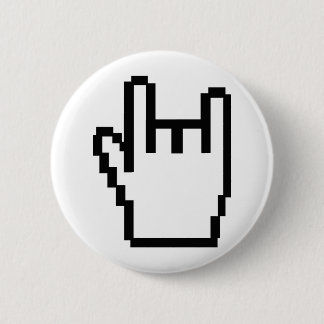 Badge Rond 5 Cm icône de tête de métal noir
