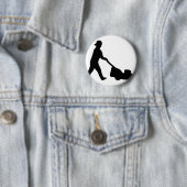 Badge Rond 5 Cm icône de tondeuse à gazon (En situation)
