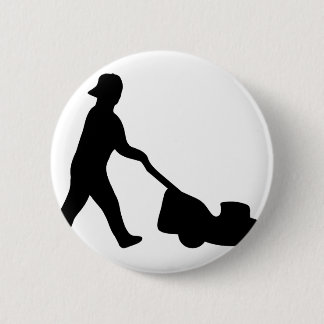 Badge Rond 5 Cm icône de tondeuse à gazon