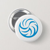 Badge Rond 5 Cm Icône de volleyball (Devant & derrière)