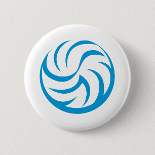 Badge Rond 5 Cm Icône de volleyball