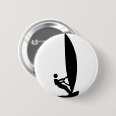 Badge Rond 5 Cm icône de windsurf (Devant & derrière)