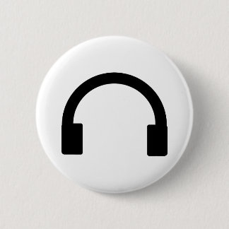 Badge Rond 5 Cm icône des écouteurs