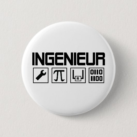 Badge Rond 5 Cm icône d'ingénieur (Devant)