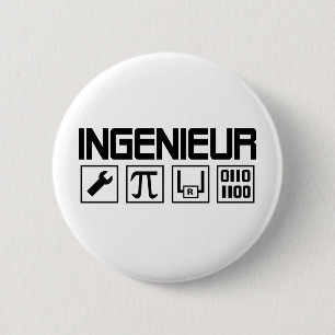 Badge Rond 5 Cm icône d'ingénieur