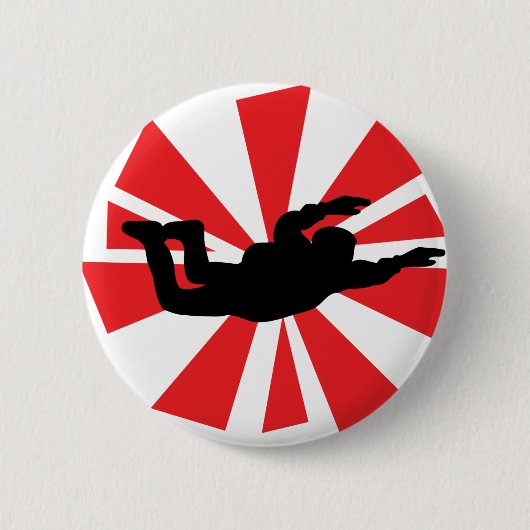Badge Rond 5 Cm icône du parachutisme (Devant)