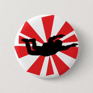 Badge Rond 5 Cm icône du parachutisme