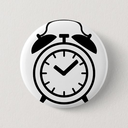 Badge Rond 5 Cm icône du réveil (Devant)