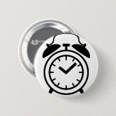 Badge Rond 5 Cm icône du réveil (Devant & derrière)