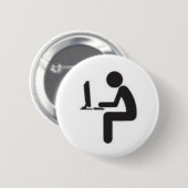 Badge Rond 5 Cm Icône d'utilisateur d'ordinateur (Devant & derrière)