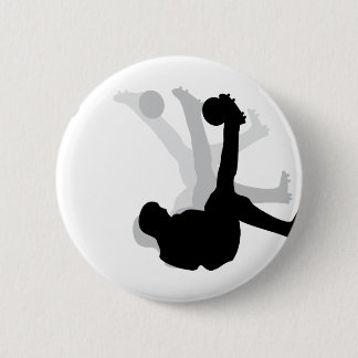 Badge Rond 5 Cm icône en forme de clic de vélo noir
