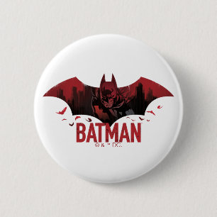 Badge Rond 5 Cm Icône gotham de Batman Crimson