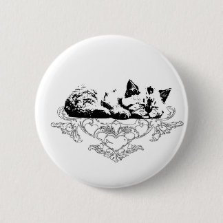 Badge Rond 5 Cm icône inhabituelle avec un chat