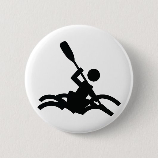 Badge Rond 5 Cm icône kayak (Devant)