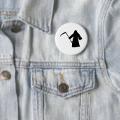 Badge Rond 5 Cm icône noire de mort de la couche noire (En situation)