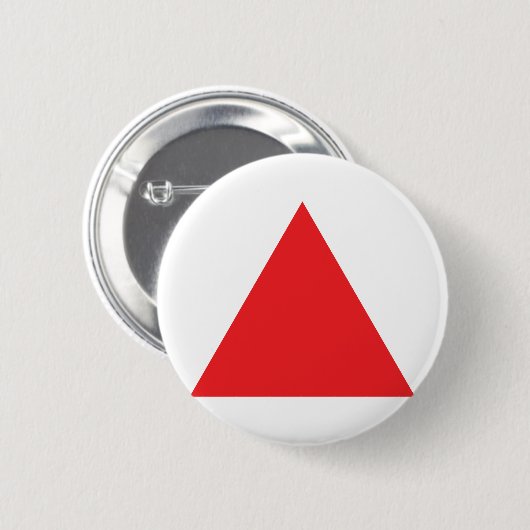 Badge Rond 5 Cm icône triangle rouge (Devant & derrière)