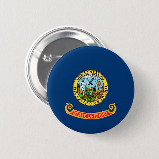 Badge Rond 5 Cm Idaho State Flag (Devant & derrière)