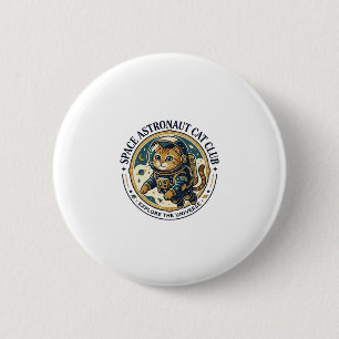 Badge Rond 5 Cm Idée cadeau papa chat astronaute spatial - Astrona