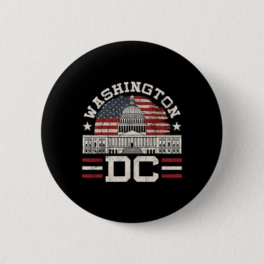 Badge Rond 5 Cm Idée de conception de cadeau d'amour Washington Dc (Devant)