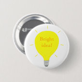 Badge Rond 5 Cm Idée lumineuse ! boutons d'affirmation d'ampoule (Devant & derrière)