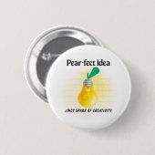 Badge Rond 5 Cm Idée Pear-fect (Devant & derrière)