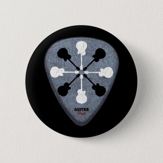 Badge Rond 5 Cm idées guitaristes (Devant)