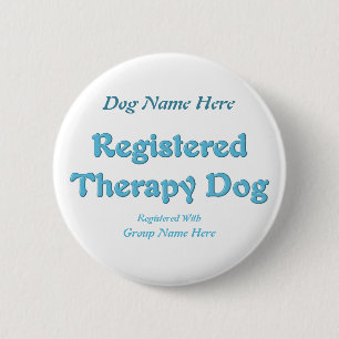 Badge Rond 5 Cm Identification de chien de thérapie