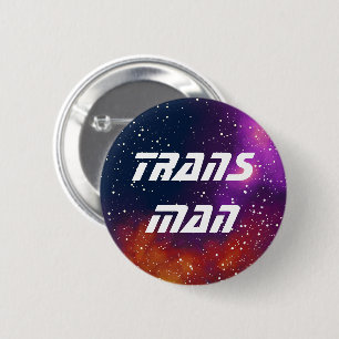 Badge Rond 5 Cm Identité de galaxie personnalisable Trans Man