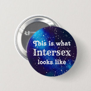 Badge Rond 5 Cm Identité Galaxie personnalisable Intersex
