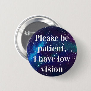 Badge Rond 5 Cm Identité Galaxy personnalisable à faible vision